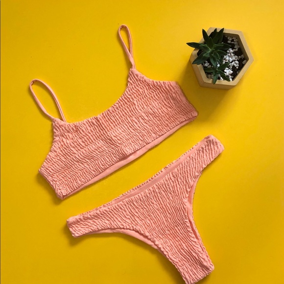 SHEIN Other - SHEIN Smocked Cami bikini swimsuit - Size Small